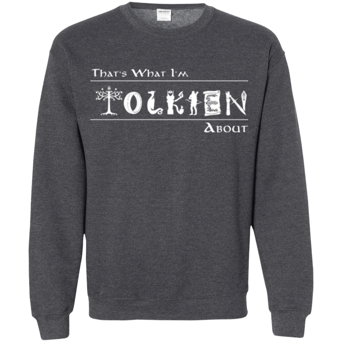Sweatshirts Dark Heather / Small Tolkien About Crewneck Sweatshirt