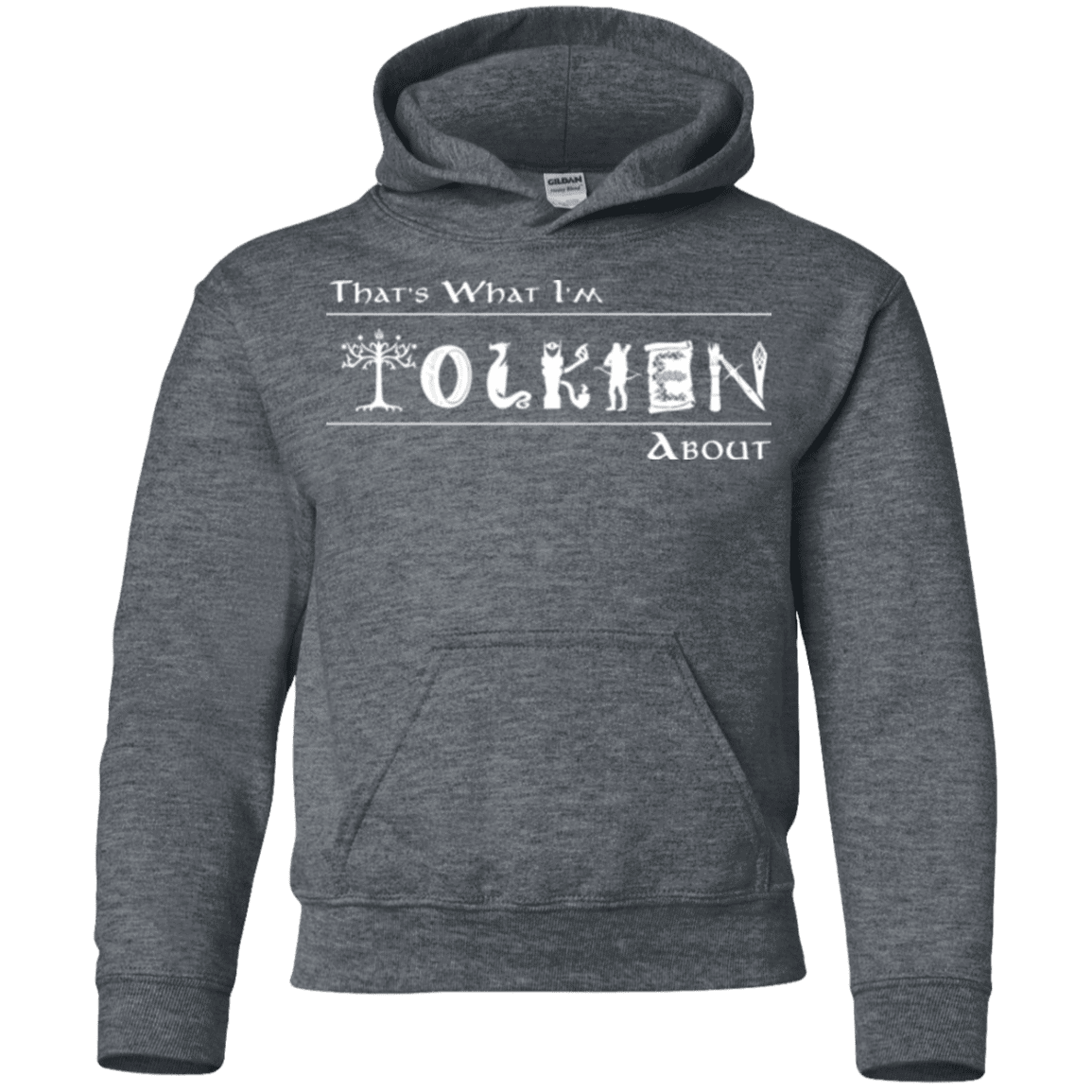 Sweatshirts Dark Heather / YS Tolkien About Youth Hoodie