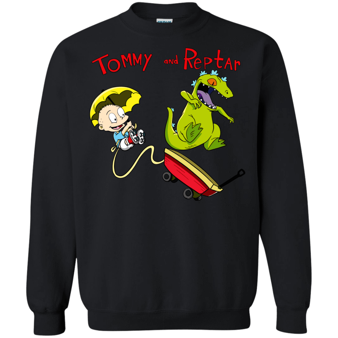 Sweatshirts Black / S Tommy and Reptar Crewneck Sweatshirt