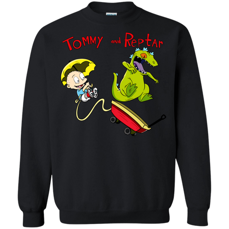 Sweatshirts Black / S Tommy and Reptar Crewneck Sweatshirt