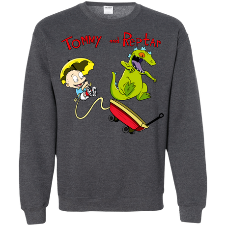 Sweatshirts Dark Heather / S Tommy and Reptar Crewneck Sweatshirt