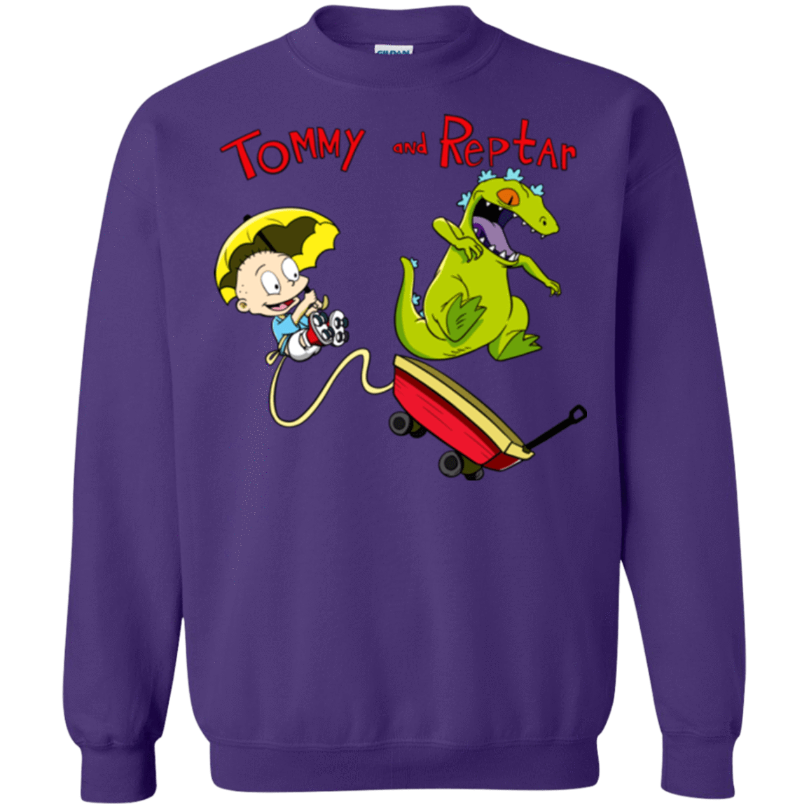 Sweatshirts Purple / S Tommy and Reptar Crewneck Sweatshirt