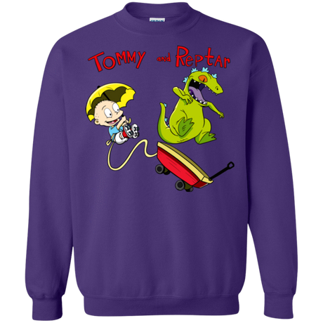 Sweatshirts Purple / S Tommy and Reptar Crewneck Sweatshirt