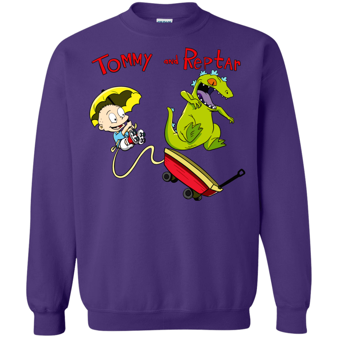 Sweatshirts Purple / S Tommy and Reptar Crewneck Sweatshirt