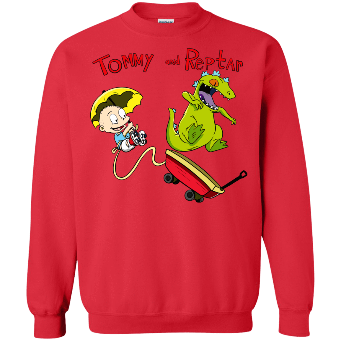 Sweatshirts Red / S Tommy and Reptar Crewneck Sweatshirt