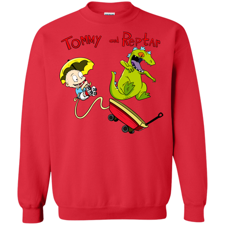 Sweatshirts Red / S Tommy and Reptar Crewneck Sweatshirt