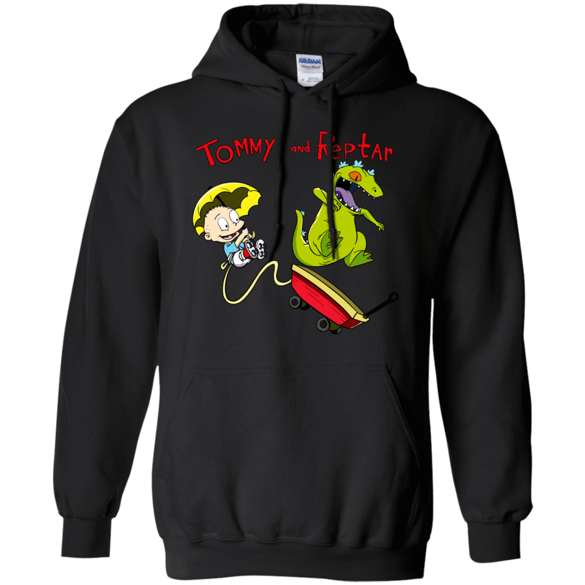 Sweatshirts Black / S Tommy and Reptar Pullover Hoodie