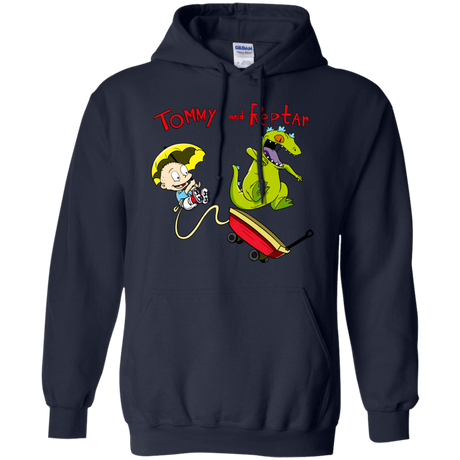 Sweatshirts Navy / S Tommy and Reptar Pullover Hoodie