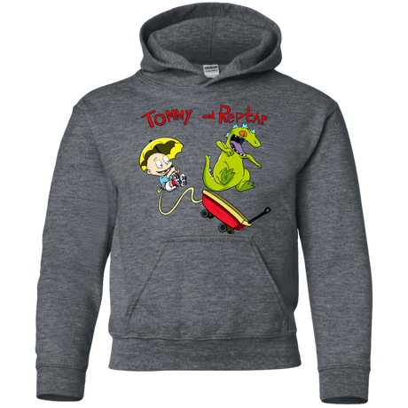 Sweatshirts Dark Heather / YS Tommy and Reptar Youth Hoodie