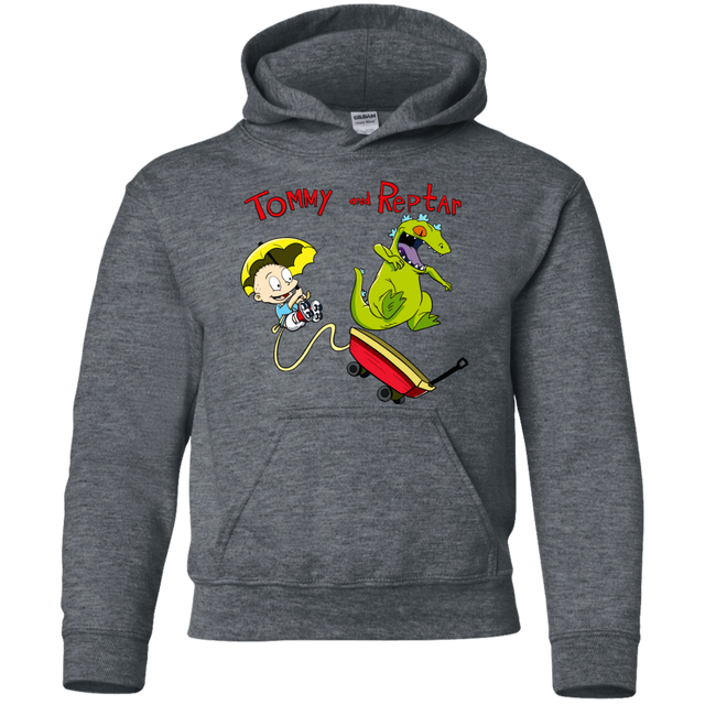 Sweatshirts Dark Heather / YS Tommy and Reptar Youth Hoodie