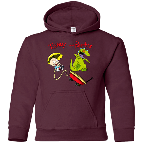 Sweatshirts Maroon / YS Tommy and Reptar Youth Hoodie