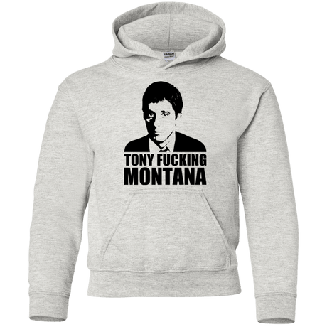 Sweatshirts Ash / YS Tony Fucking Montana Youth Hoodie