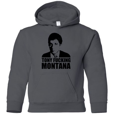 Sweatshirts Charcoal / YS Tony Fucking Montana Youth Hoodie