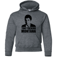 Sweatshirts Dark Heather / YS Tony Fucking Montana Youth Hoodie