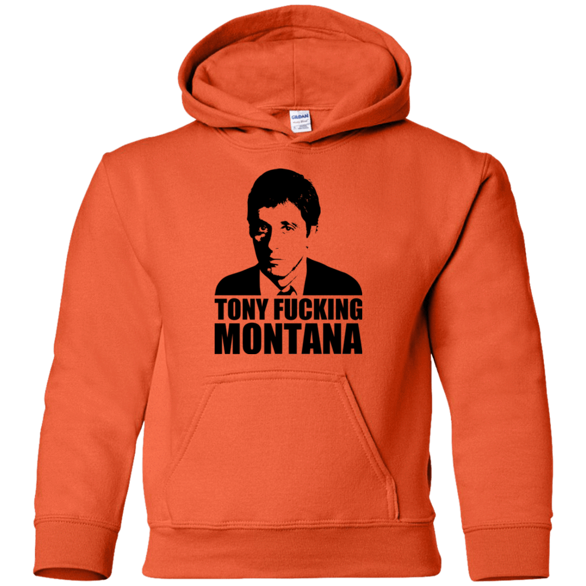 Sweatshirts Orange / YS Tony Fucking Montana Youth Hoodie