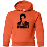 Sweatshirts Orange / YS Tony Fucking Montana Youth Hoodie