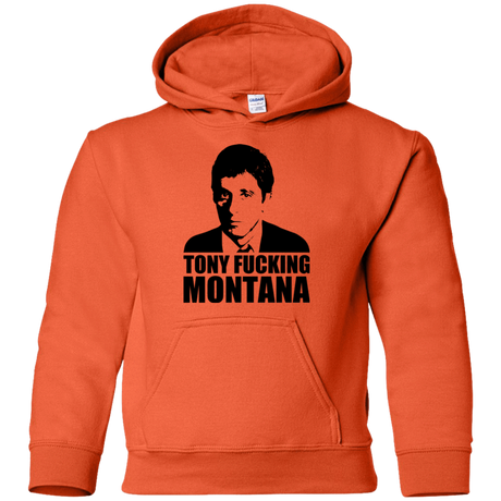 Sweatshirts Orange / YS Tony Fucking Montana Youth Hoodie