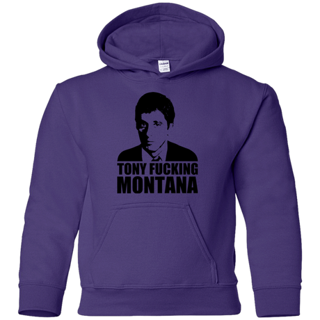 Sweatshirts Purple / YS Tony Fucking Montana Youth Hoodie