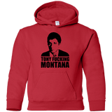 Sweatshirts Red / YS Tony Fucking Montana Youth Hoodie