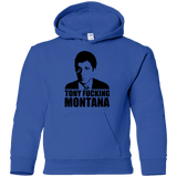Sweatshirts Royal / YS Tony Fucking Montana Youth Hoodie