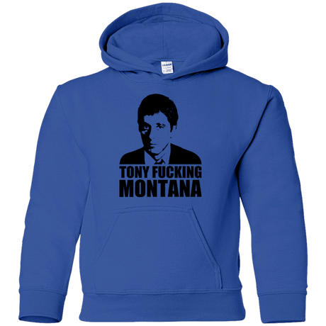 Sweatshirts Royal / YS Tony Fucking Montana Youth Hoodie