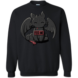 Sweatshirts Black / S Toothless Feed Me Crewneck Sweatshirt