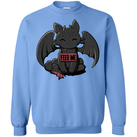 Sweatshirts Carolina Blue / S Toothless Feed Me Crewneck Sweatshirt