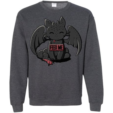 Sweatshirts Dark Heather / S Toothless Feed Me Crewneck Sweatshirt