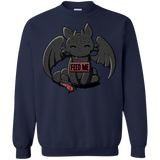Sweatshirts Navy / S Toothless Feed Me Crewneck Sweatshirt