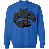 Sweatshirts Royal / S Toothless Feed Me Crewneck Sweatshirt