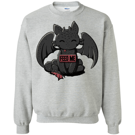 Sweatshirts Sport Grey / S Toothless Feed Me Crewneck Sweatshirt