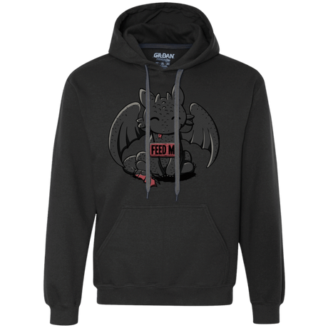 Sweatshirts Black / S Toothless Feed Me Premium Fleece Hoodie