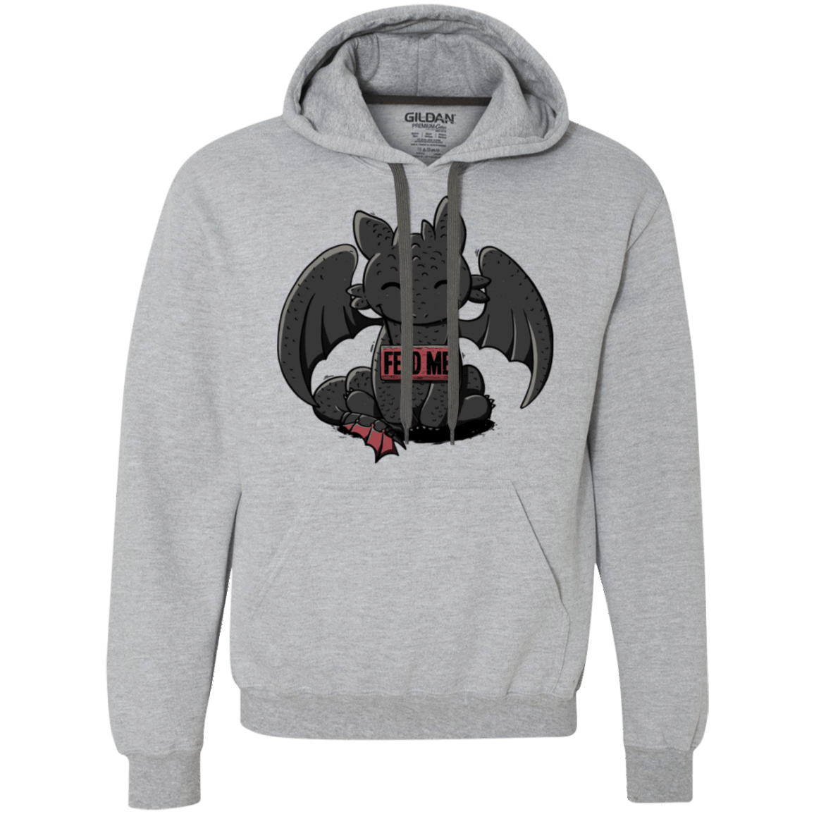 Sweatshirts Sport Grey / 2XL Toothless Feed Me Premium Fleece Hoodie