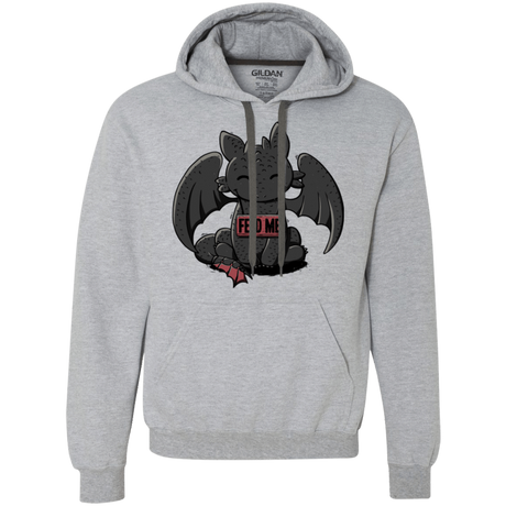 Sweatshirts Sport Grey / 2XL Toothless Feed Me Premium Fleece Hoodie