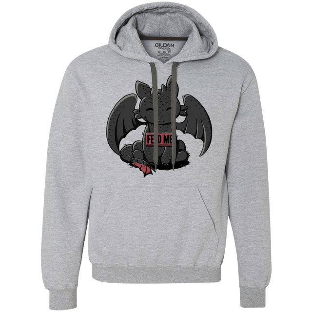 Sweatshirts Sport Grey / 2XL Toothless Feed Me Premium Fleece Hoodie