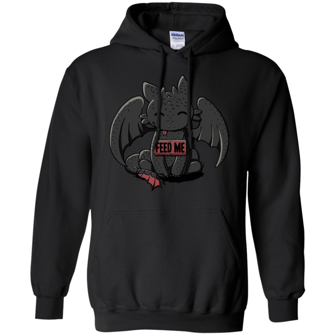 Sweatshirts Black / S Toothless Feed Me Pullover Hoodie