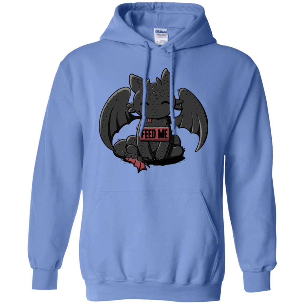 Sweatshirts Carolina Blue / S Toothless Feed Me Pullover Hoodie