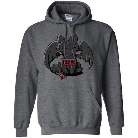 Sweatshirts Dark Heather / S Toothless Feed Me Pullover Hoodie