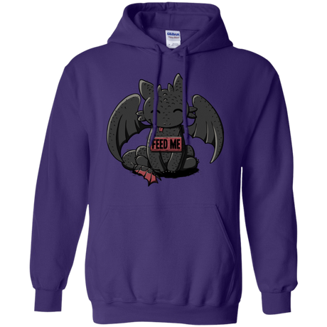 Sweatshirts Purple / S Toothless Feed Me Pullover Hoodie