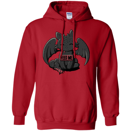 Sweatshirts Red / S Toothless Feed Me Pullover Hoodie