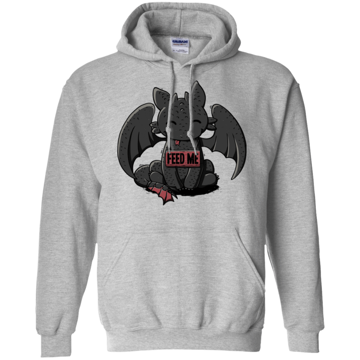 Sweatshirts Sport Grey / S Toothless Feed Me Pullover Hoodie