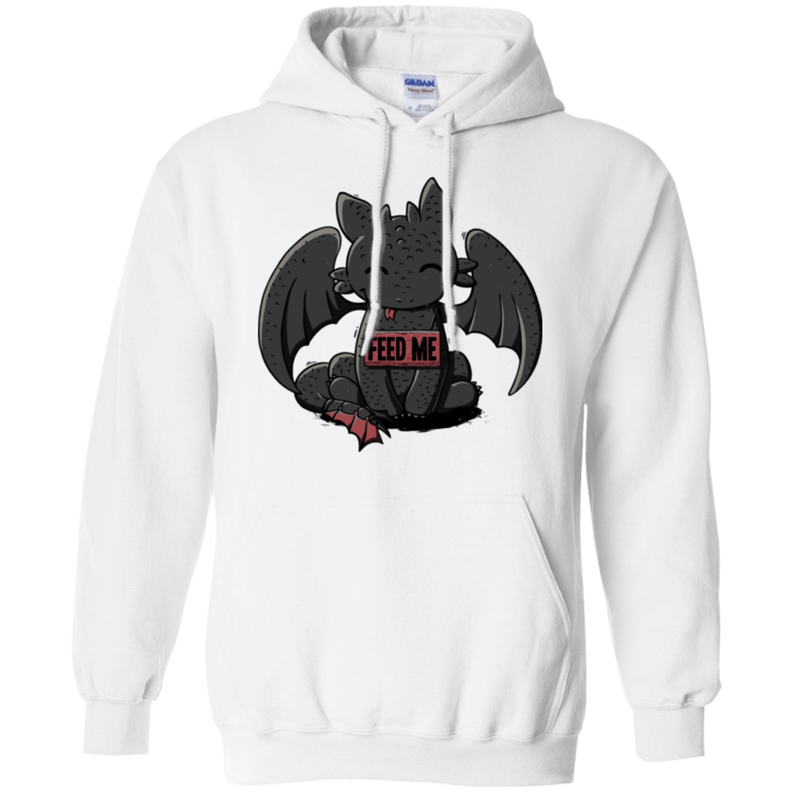 Sweatshirts White / S Toothless Feed Me Pullover Hoodie