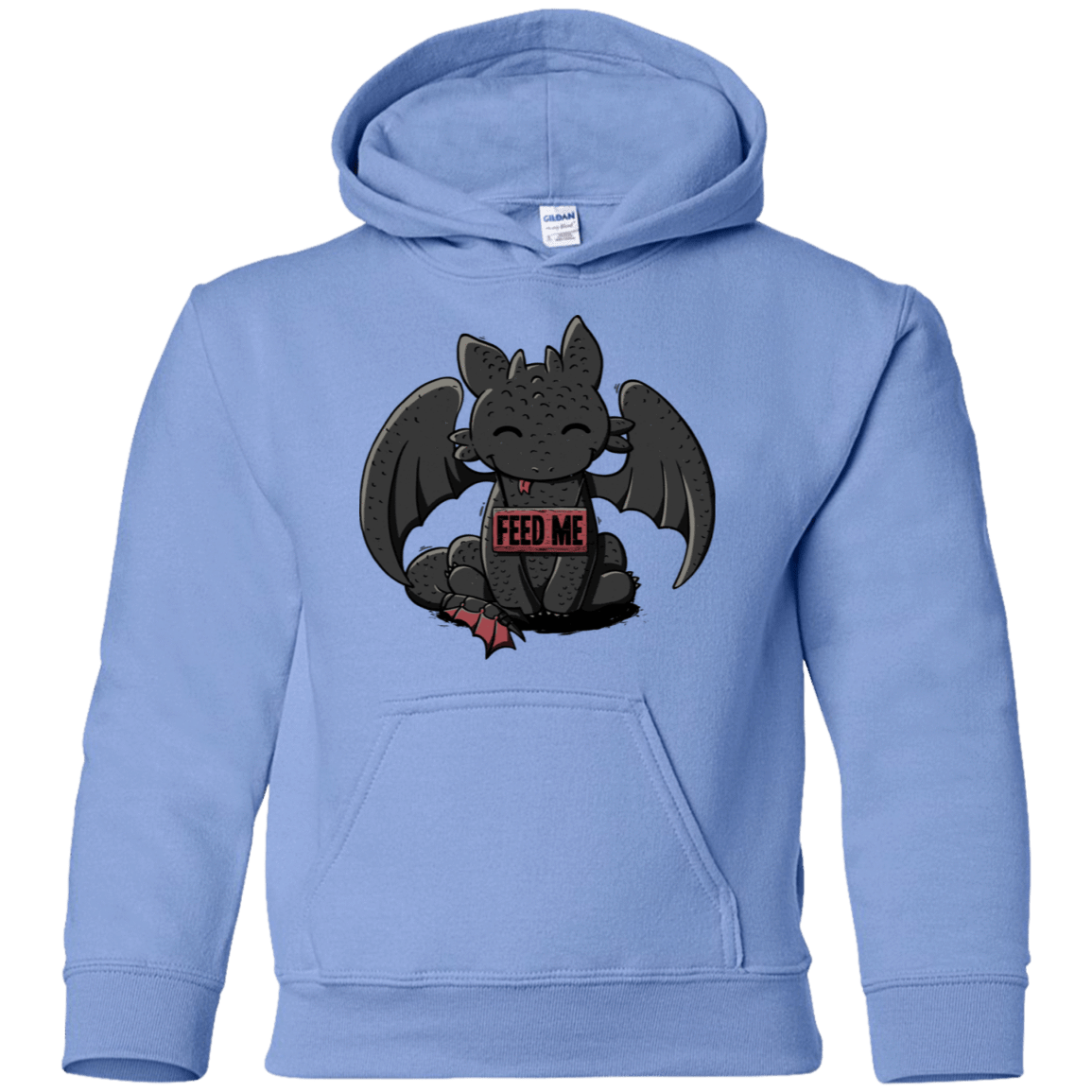 Sweatshirts Carolina Blue / YS Toothless Feed Me Youth Hoodie