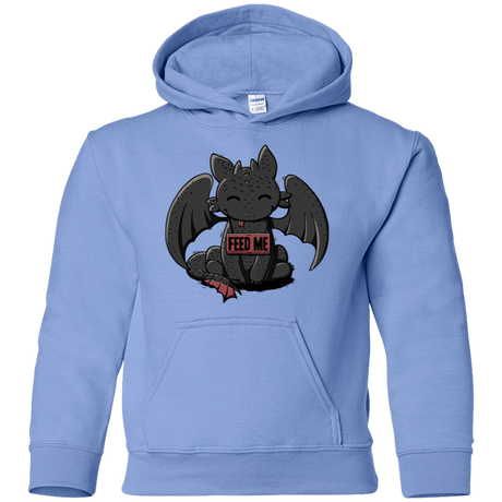 Sweatshirts Carolina Blue / YS Toothless Feed Me Youth Hoodie