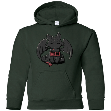 Sweatshirts Forest Green / YS Toothless Feed Me Youth Hoodie