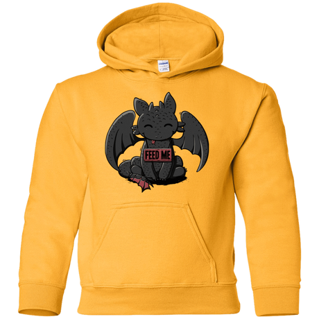 Sweatshirts Gold / YS Toothless Feed Me Youth Hoodie