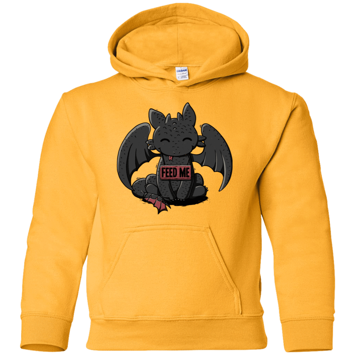 Sweatshirts Gold / YS Toothless Feed Me Youth Hoodie