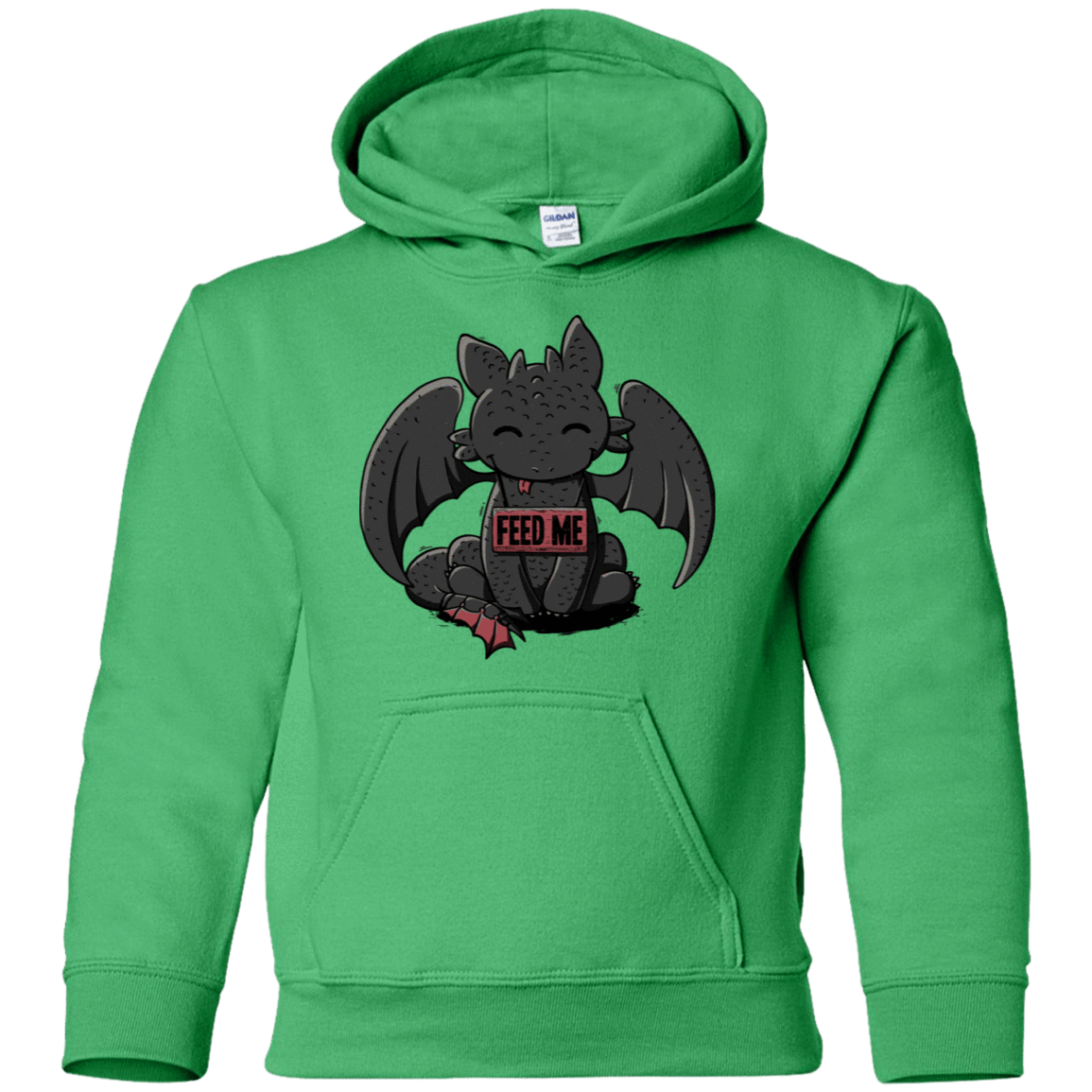 Sweatshirts Irish Green / YS Toothless Feed Me Youth Hoodie