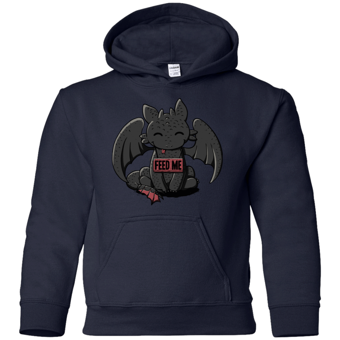 Sweatshirts Navy / YS Toothless Feed Me Youth Hoodie