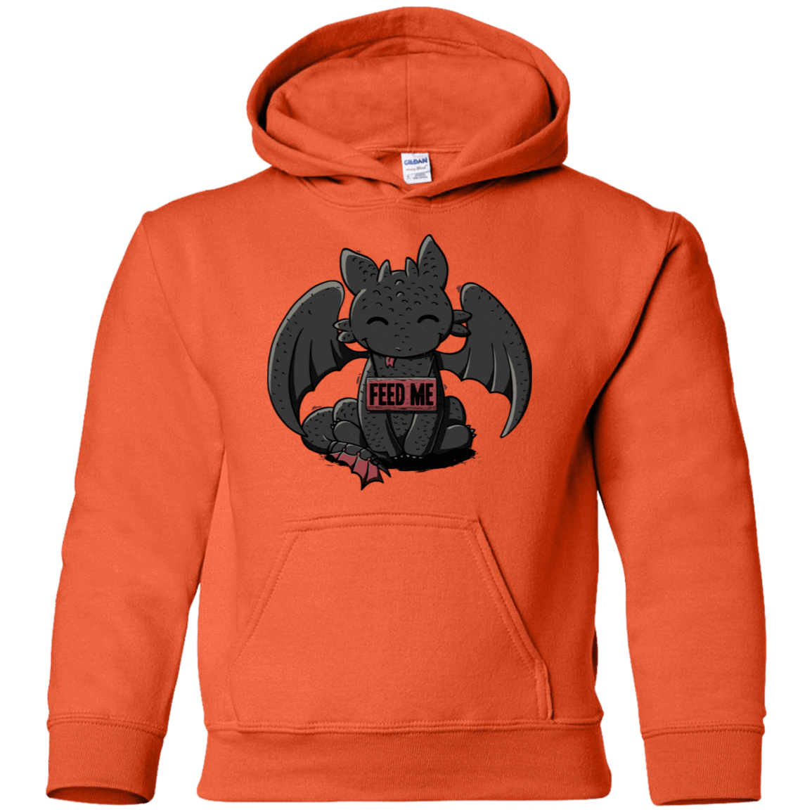 Sweatshirts Orange / YS Toothless Feed Me Youth Hoodie